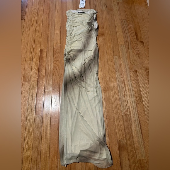 NWT Zara Yellow and Grey Maxi Dress Size Small - Picture 2 of 11